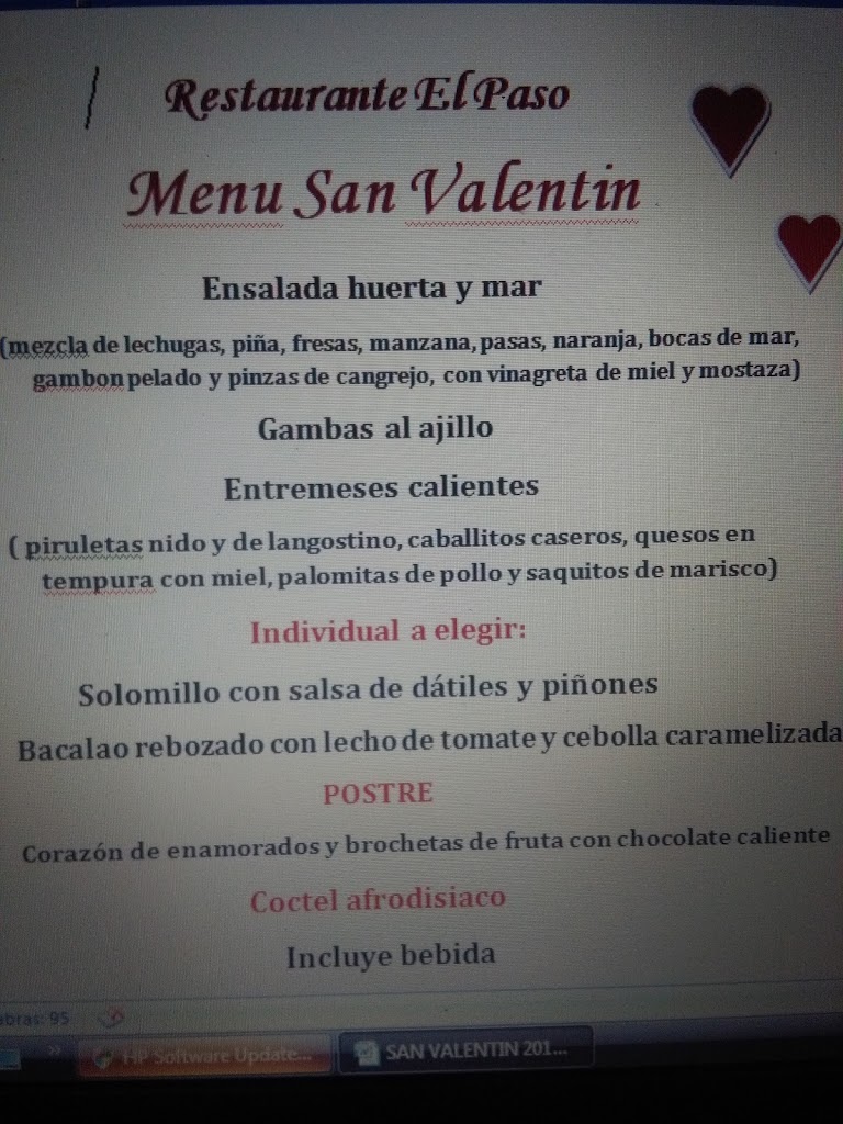 Restaurante EL REENCUENTRO — Carta