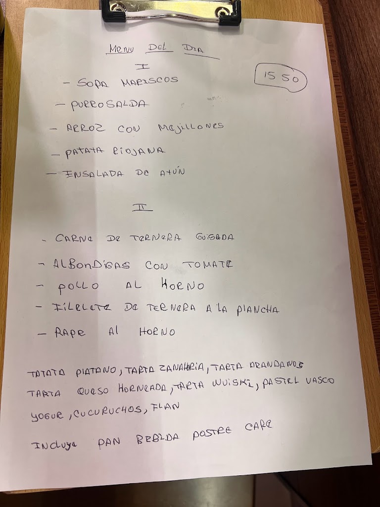 Izarra taberna — Carta