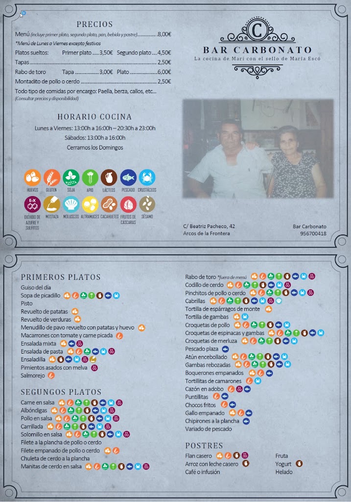 Bar Carbonato — Carta