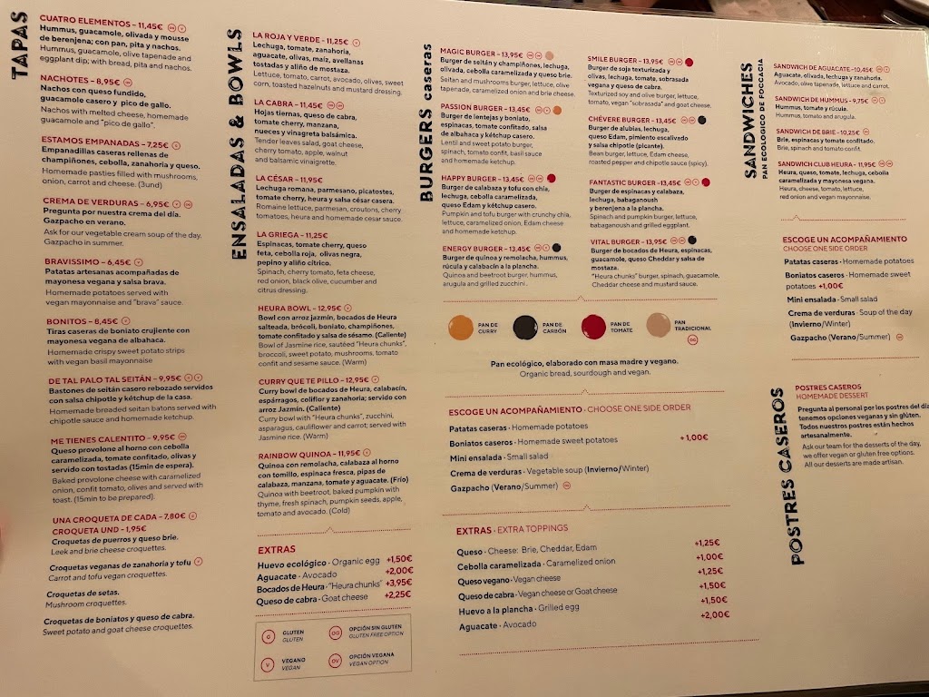 Green&Burger by Biocenter Sant Feliu — Carta