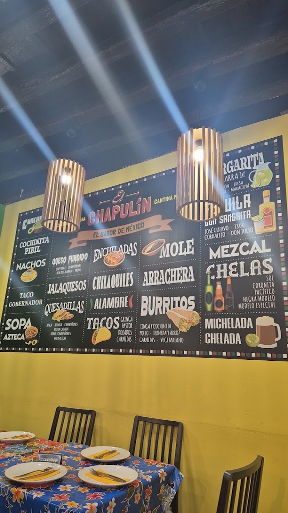 El Chapulin Cantina Mexicana — Carta