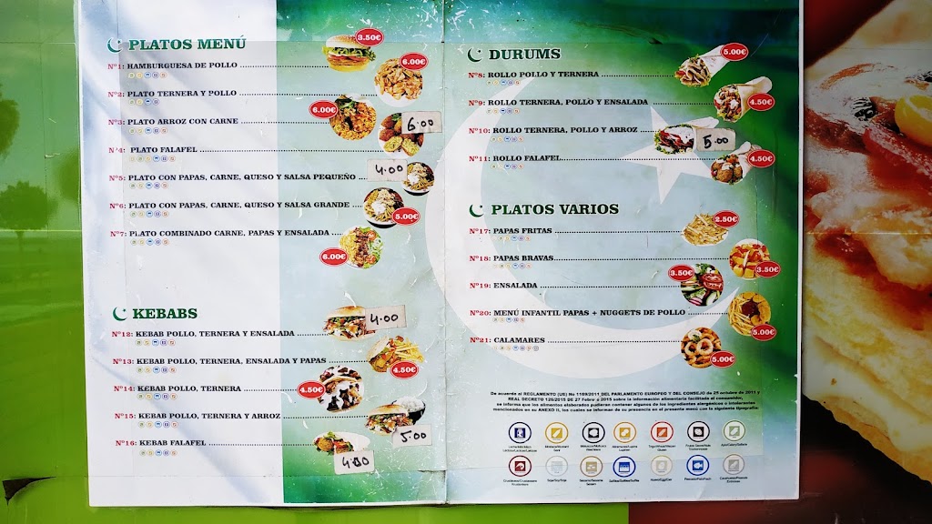 Ali Kebab Restaurante — Carta