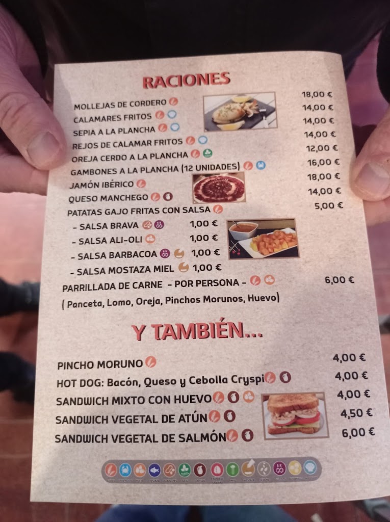 Pepe's Cafe-Bar. — Carta