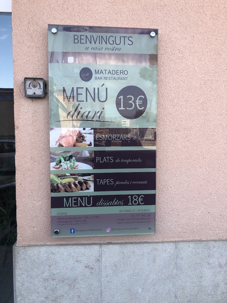 Restaurant Matadero — Carta