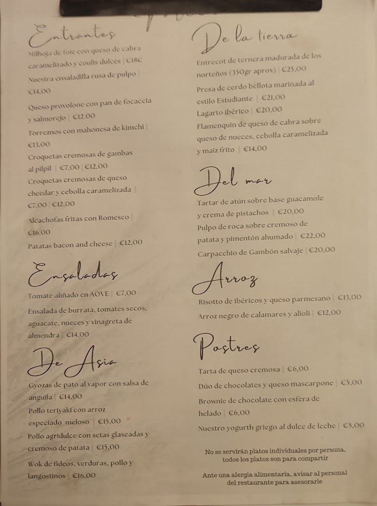 El Estudiante — Carta