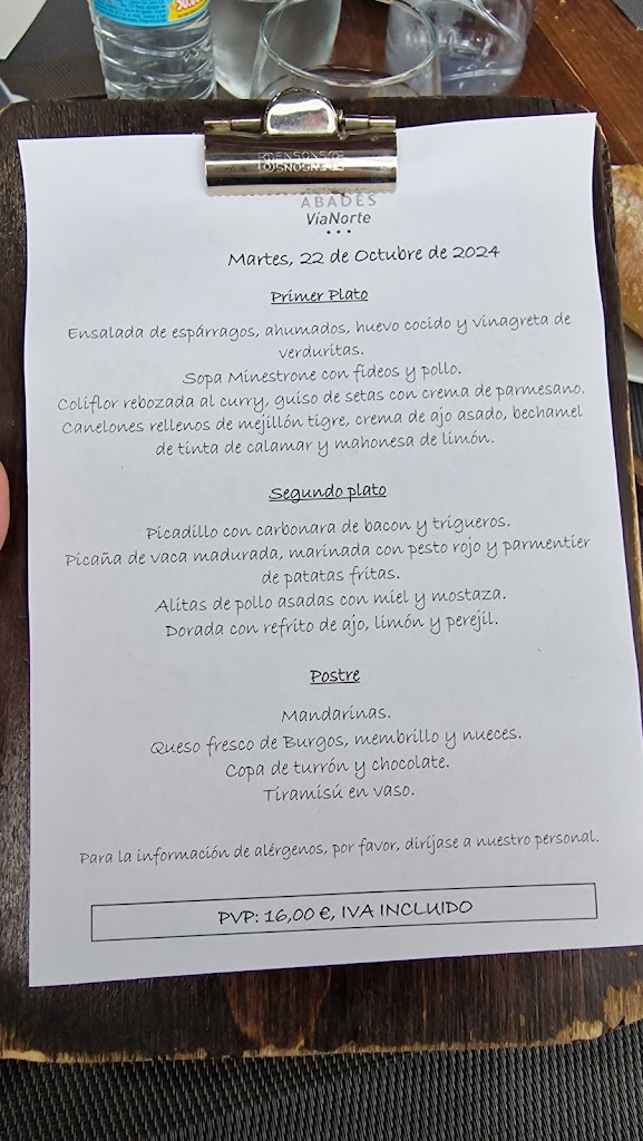 Via Norte Abades — Carta