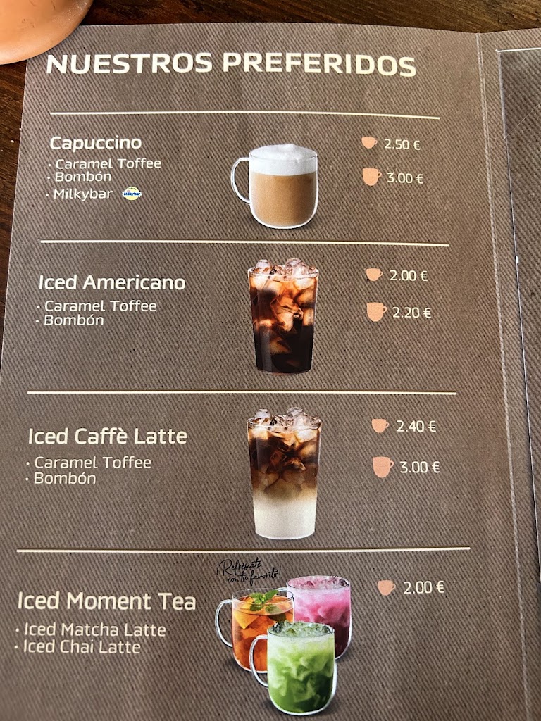 Cafeteria Bar Andreina — Carta