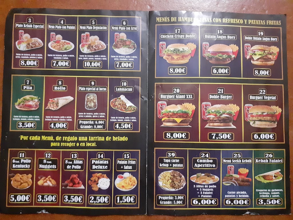 Anatolia kebab los torres del cotillas — Carta