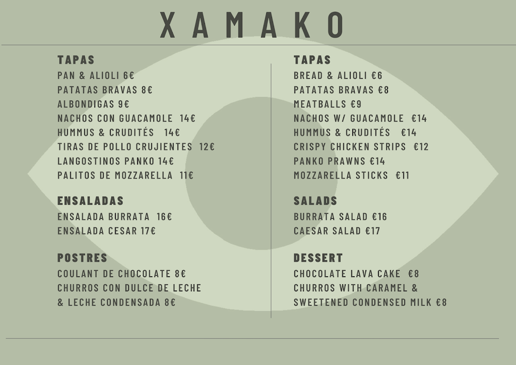 XAMAKO IBIZA — Carta