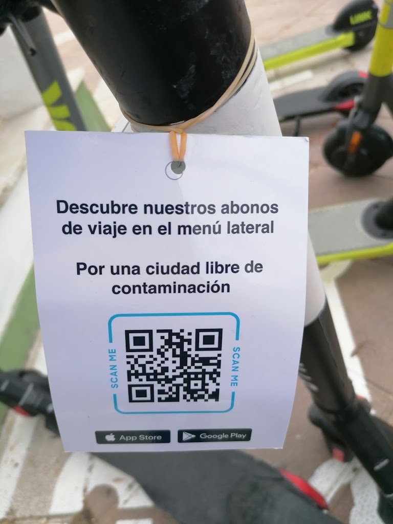 Parking patinetes electricos de alquiler