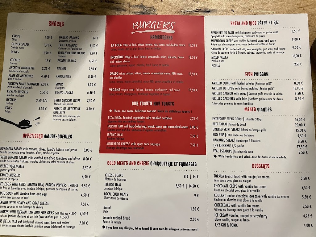 Chico Calla - Taverna Mediterrania — Carta