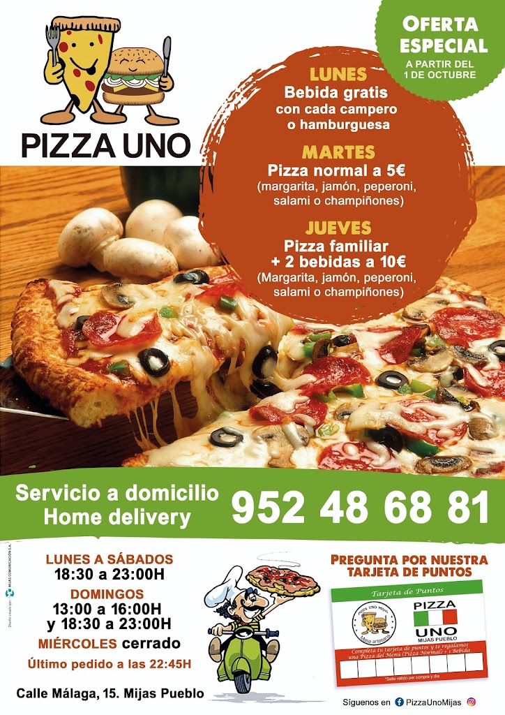 Pizza Uno — Carta