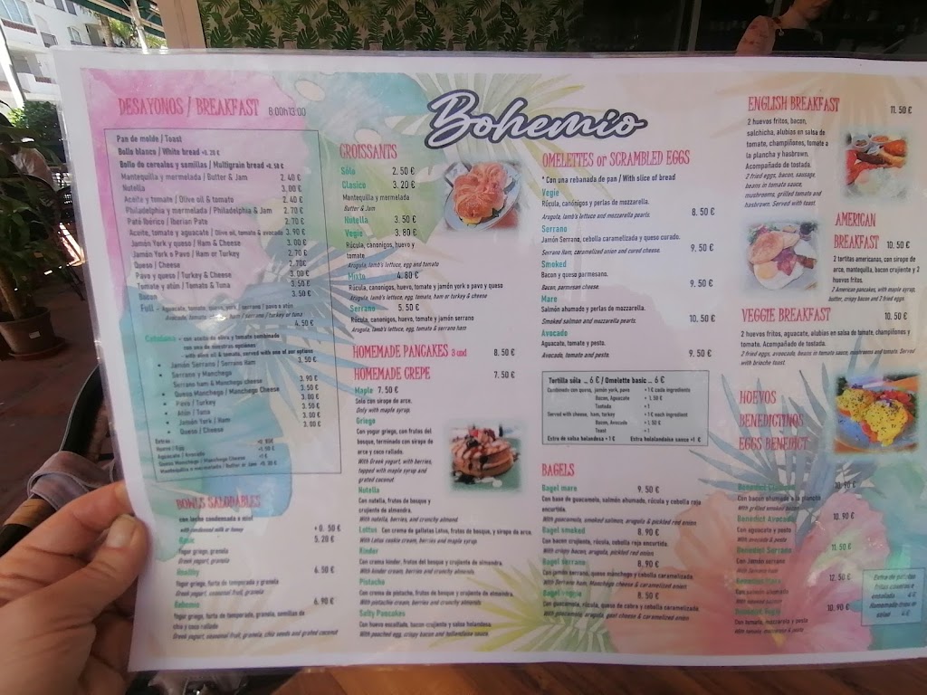 Bohemio Coffee & Brunch — Carta