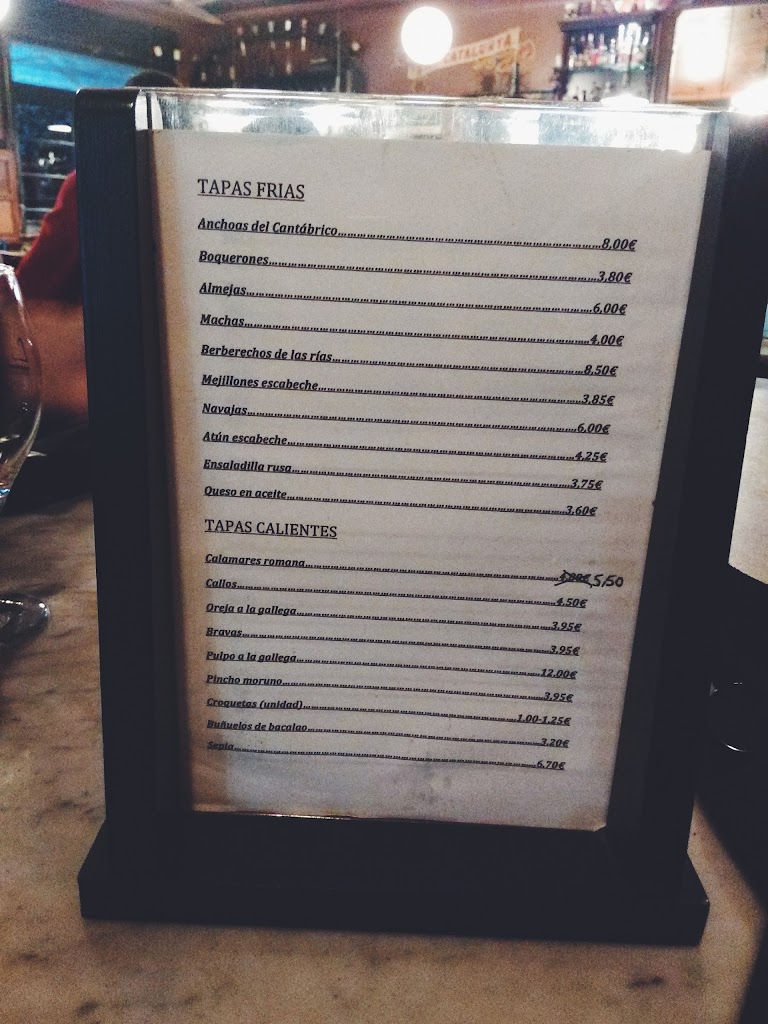 Cafe Bar Catalunya — Carta