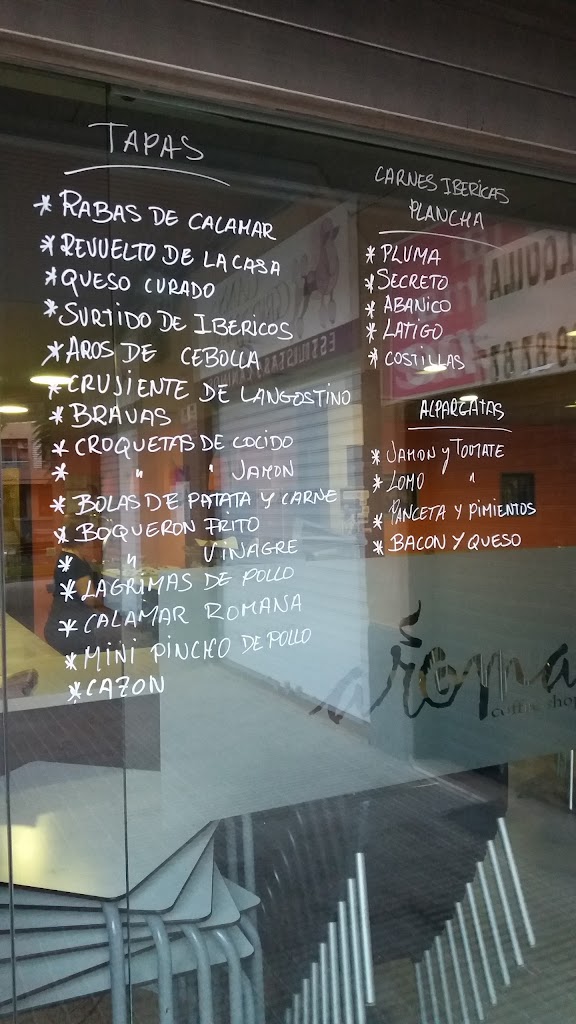 Aroma Coffee Shop — Carta