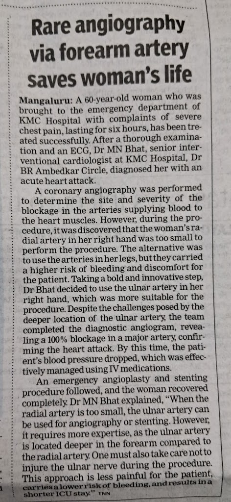 Dr. Dr M N Bhat Best Cardiologist Of Mangalore