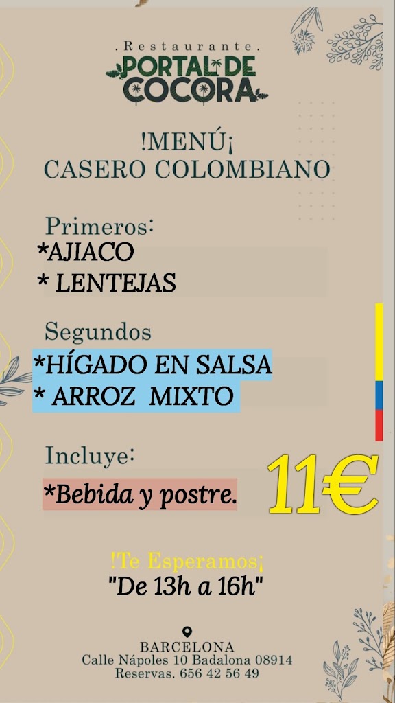 Portal de Cocora — Carta