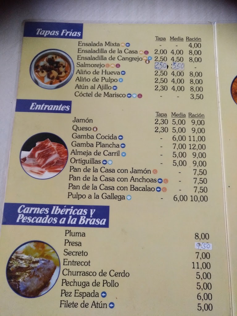 Bar Venta Pepe — Carta