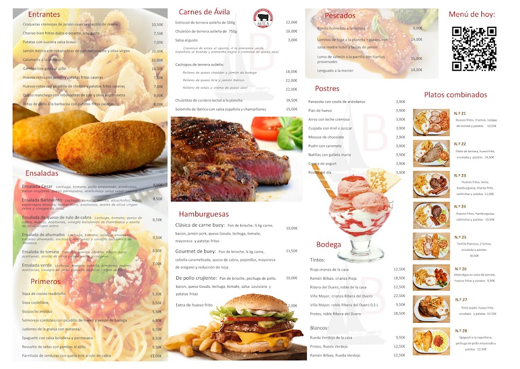 Restaurante Barlovento El Escorial — Carta