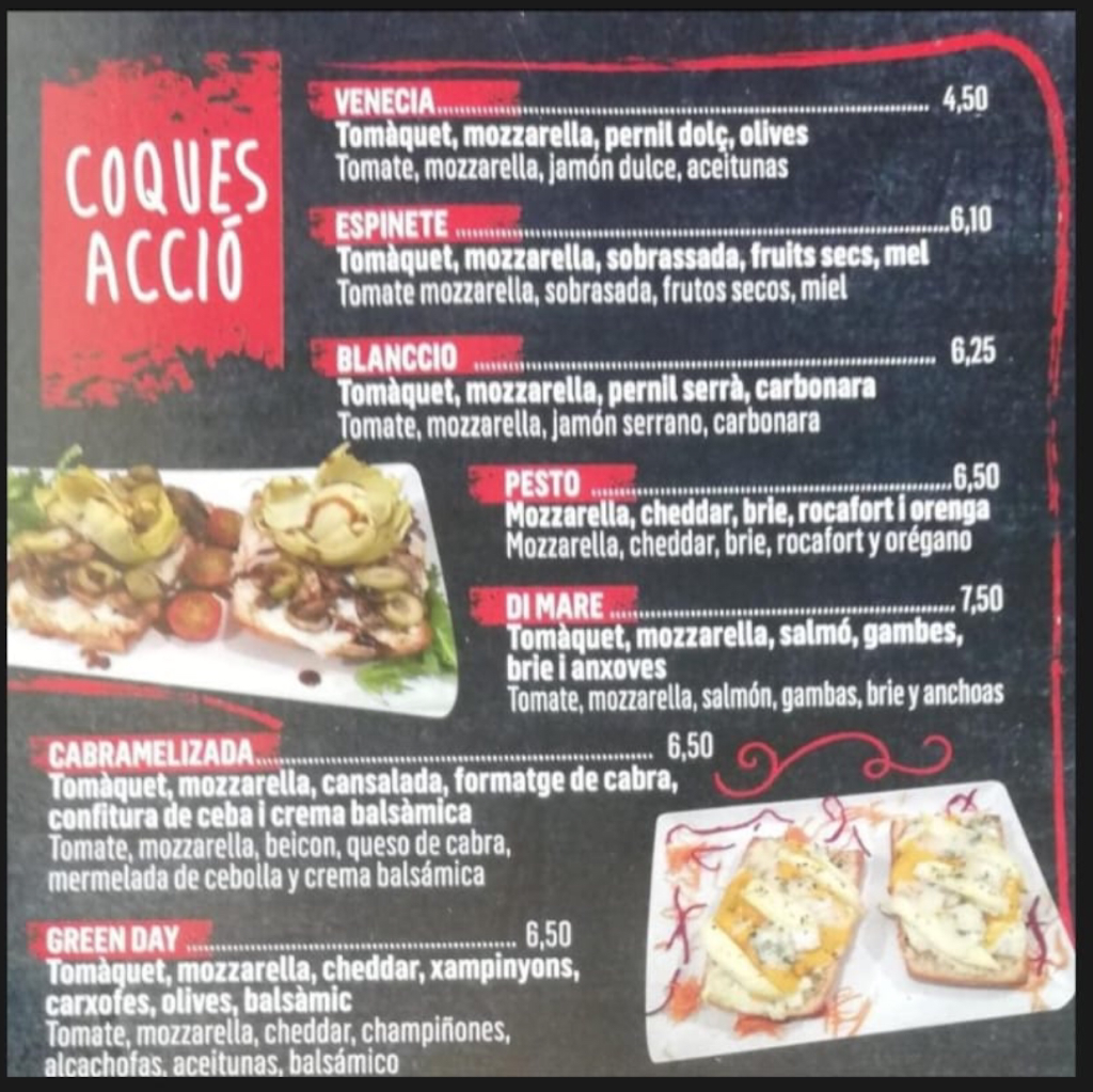 Cafe Accio — Carta