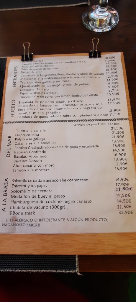 Gastro Lercaro — Carta