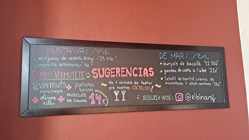 EL BINAR - Restaurante | Gastrobar — Carta