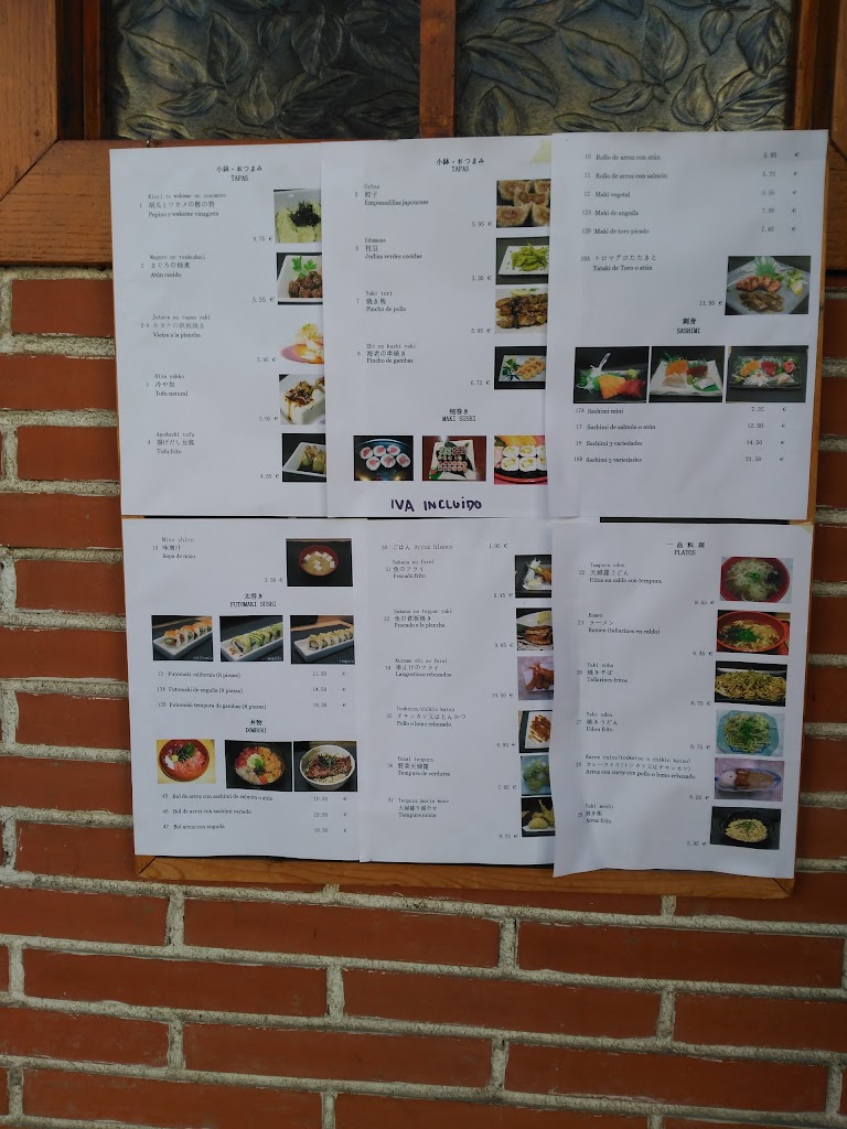 Restaurante Japones Osaka — Carta