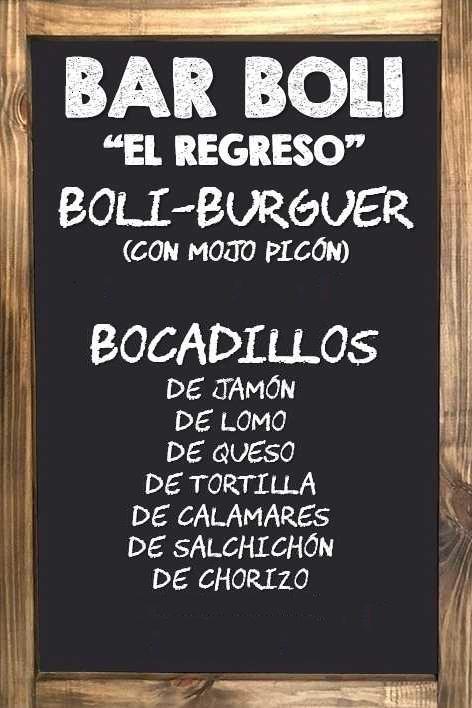 Bar BOLI — Carta