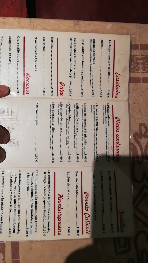 Cafeteria Mowenpick — Carta