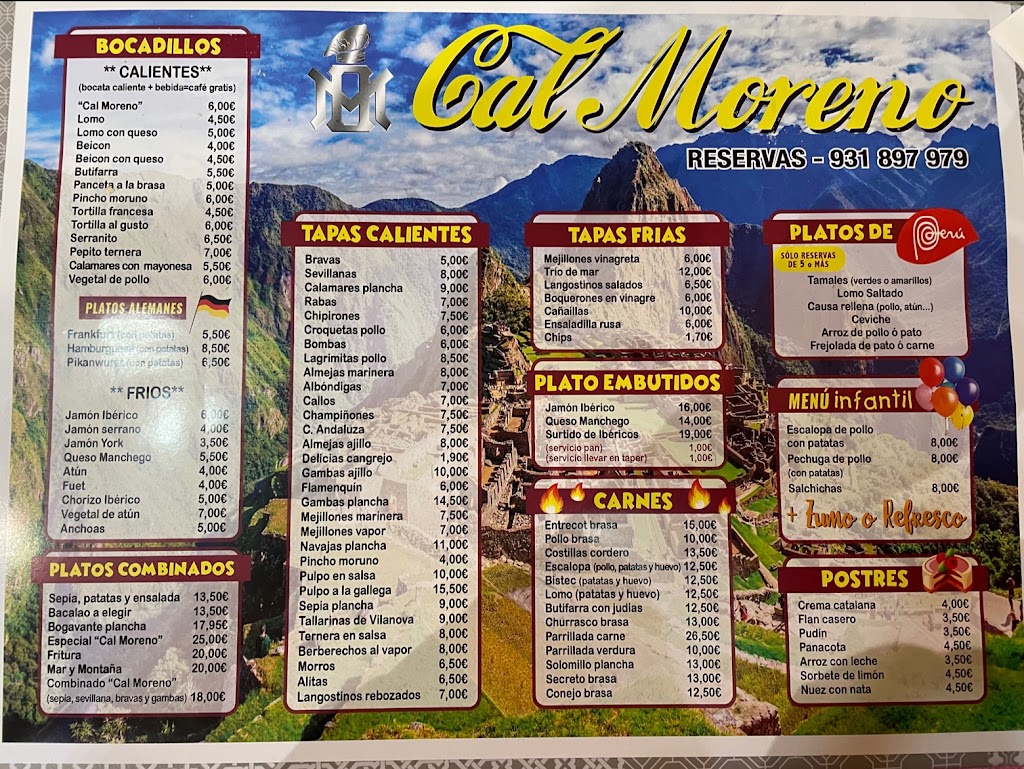 Cal Moreno — Carta