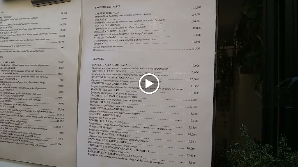 Gigi's Piccolo Ristorante — Carta