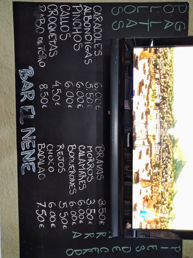 Bar El Nene — Carta
