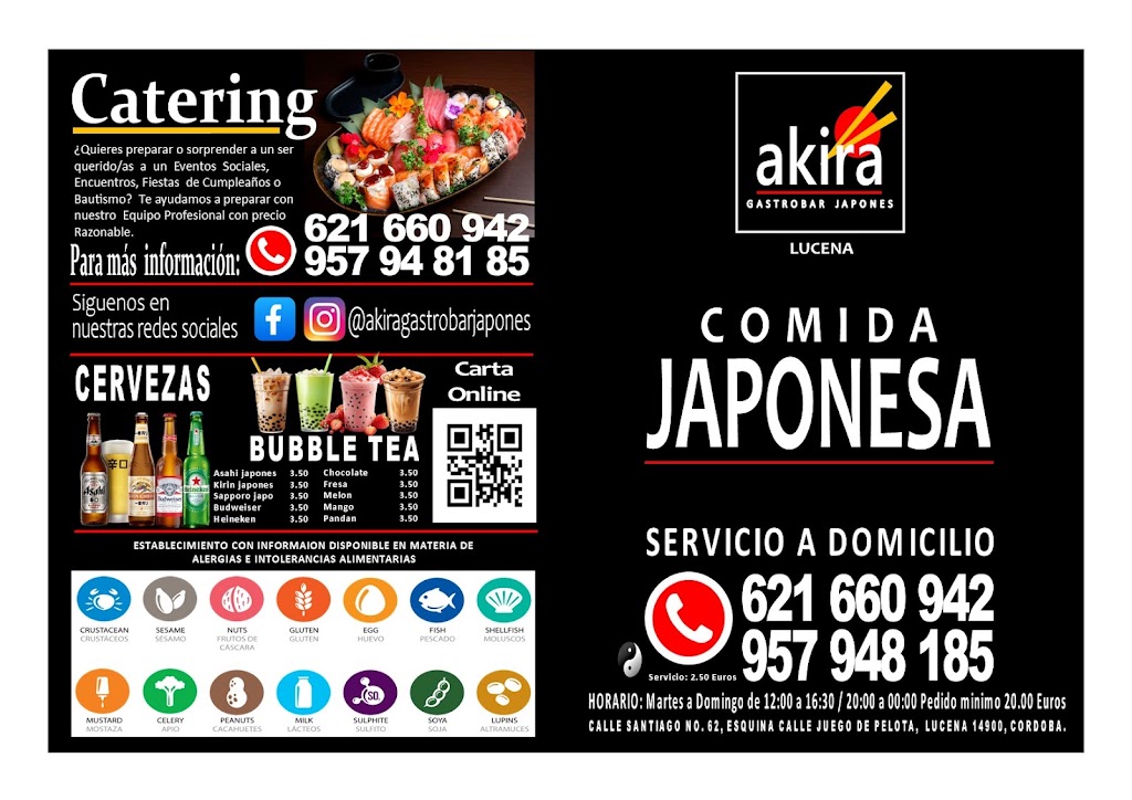 AKIRA GASTROBAR JAPONES — Carta