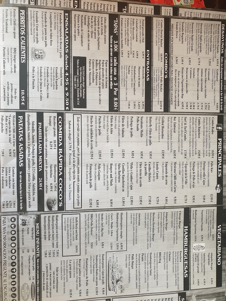 Coco's Sports Bar — Carta