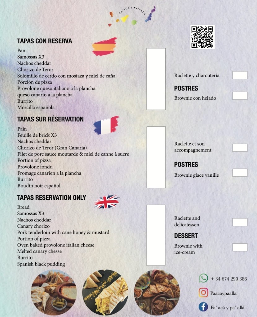 Pa' aca y pa' alla — Carta
