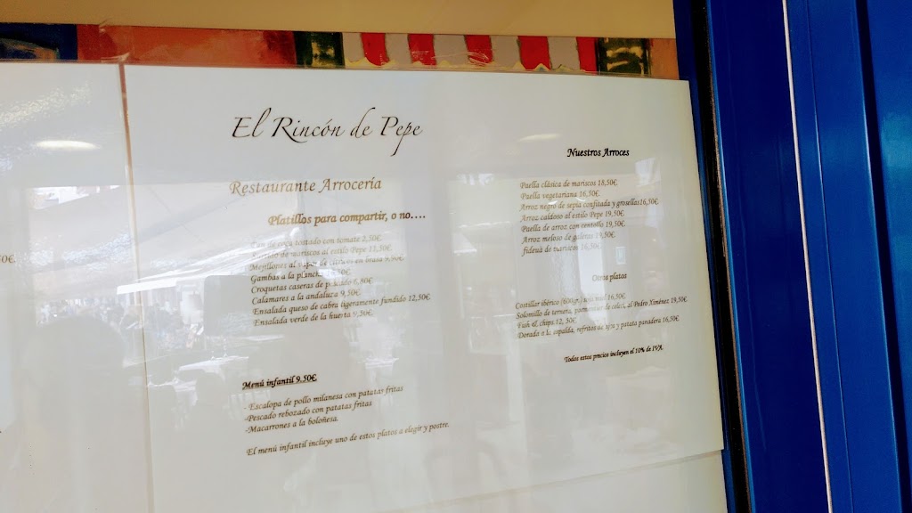 Restaurante "El rincon de Pepe" — Carta