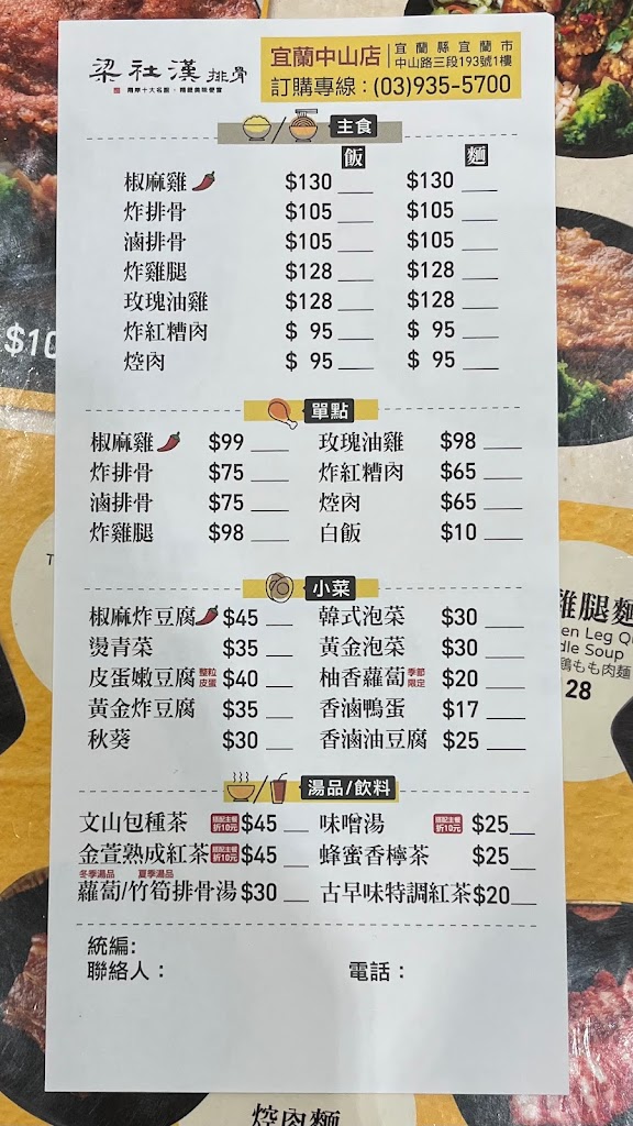 梁社漢排骨-宜蘭中山店 的照片