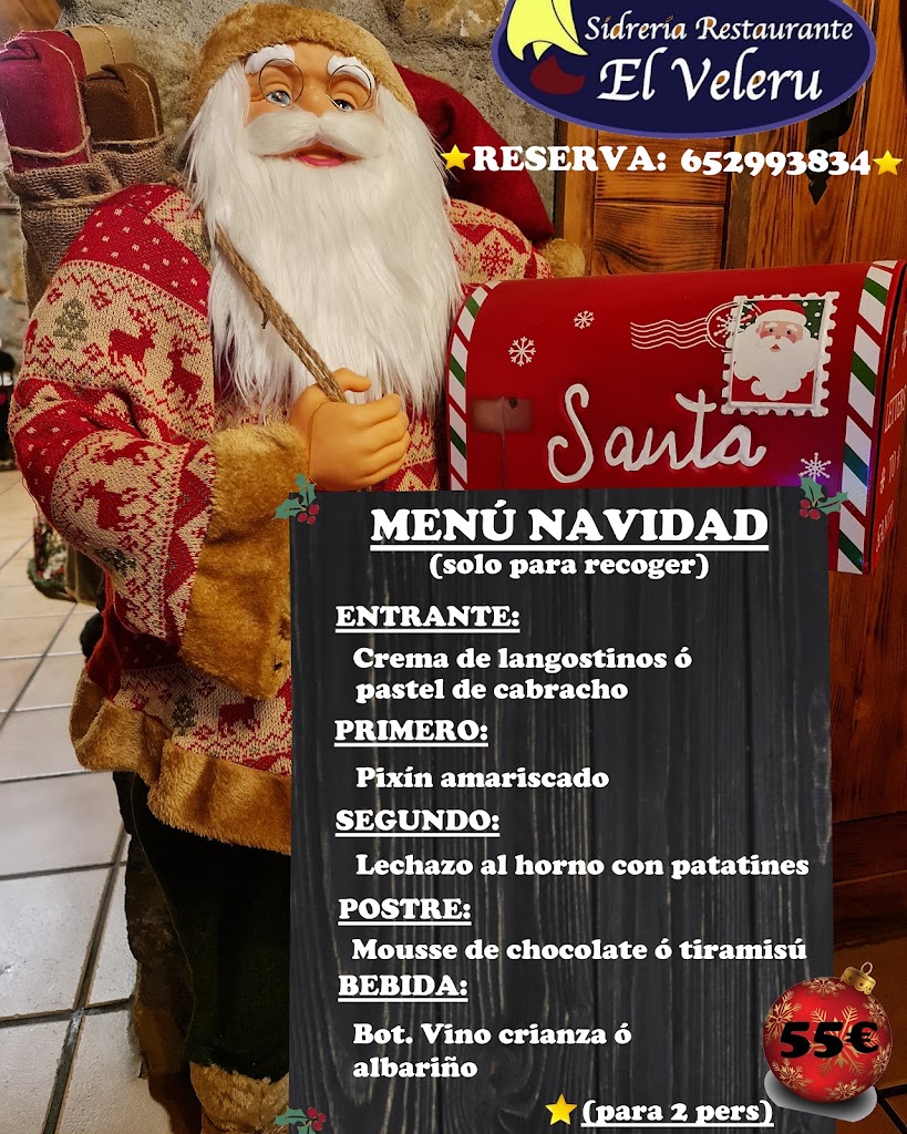 Restaurante El Veleru — Carta