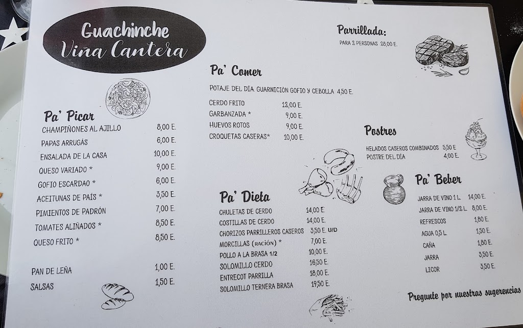Guachinche Vina Cantera — Carta