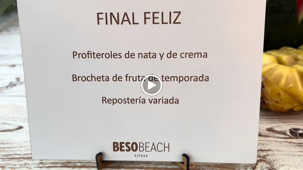 Beso Beach Sitges — Carta