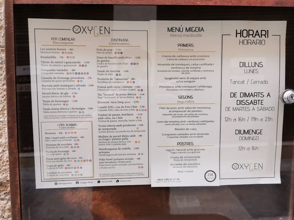 Oxygen Reus — Carta