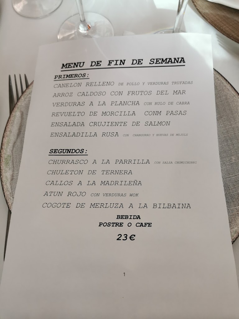 Meson Galicia — Carta