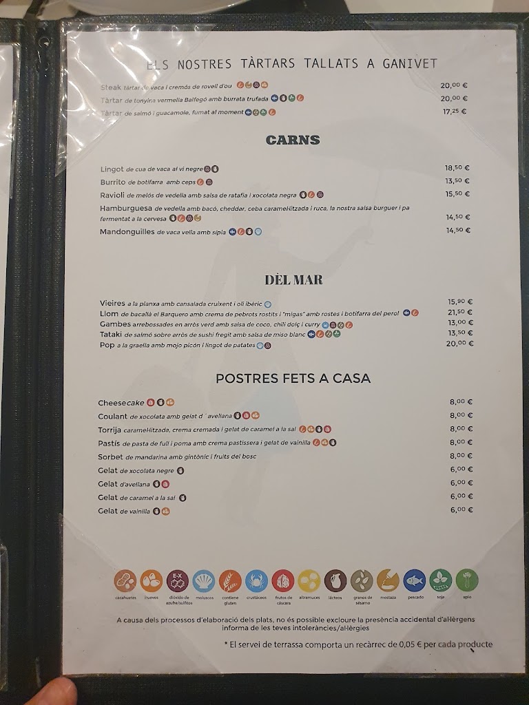 Restaurante Mary Peppins — Carta