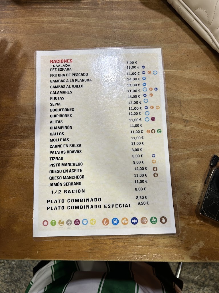 Bar Primi — Carta