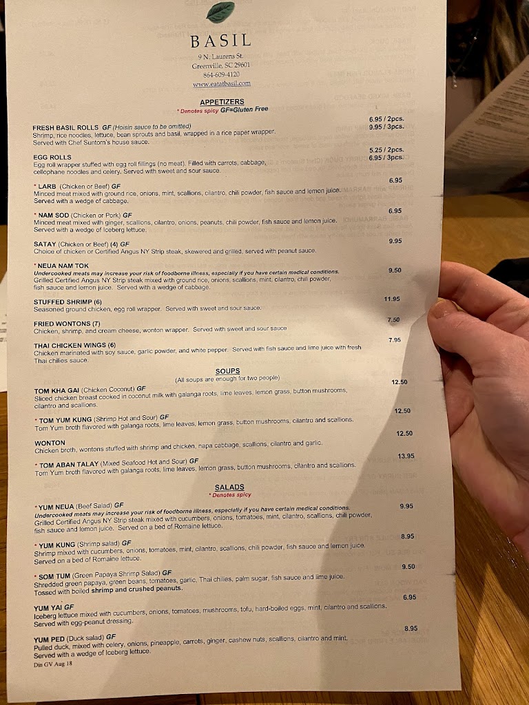 Basil Thai Cuisine-Greenville, SC