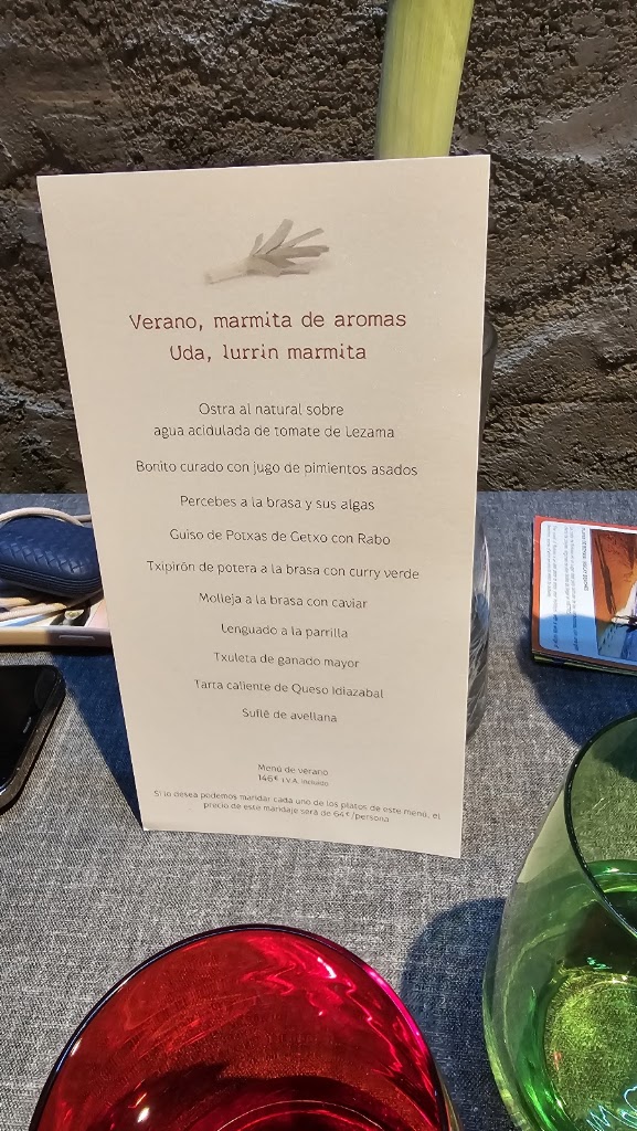 Restaurante Porrue — Carta