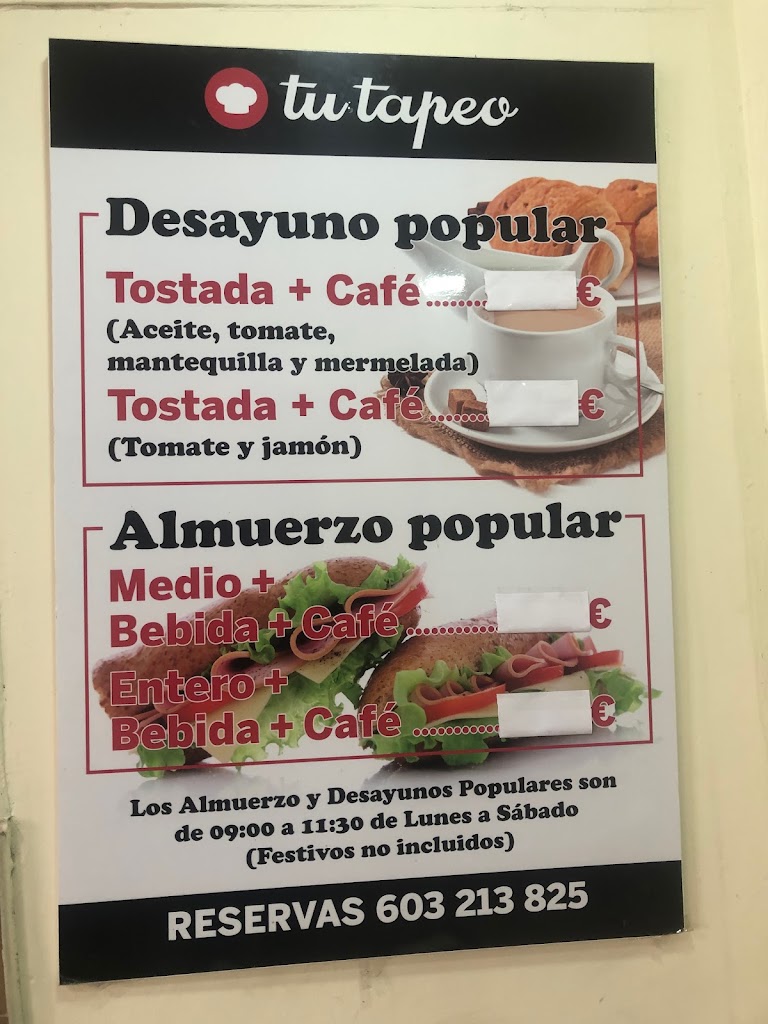 Tu Tapeo — Carta