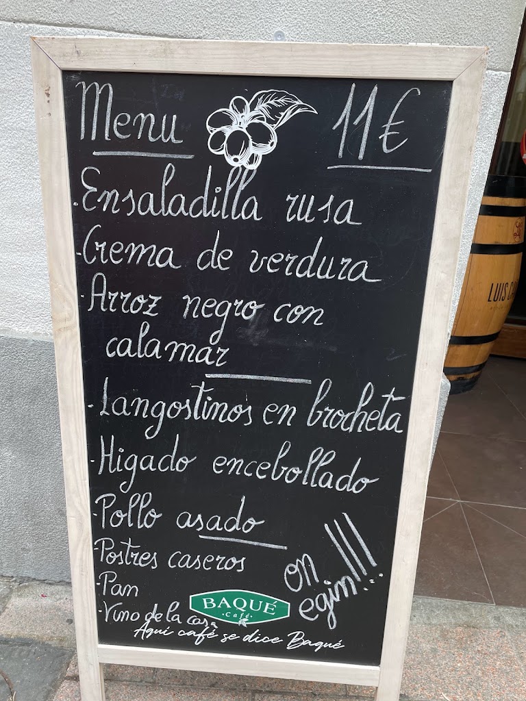 Bar Restaurante Su Beroa — Carta