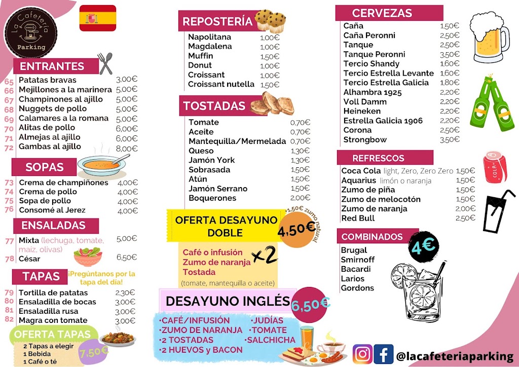 La Cafeteria Parking| Recomendado — Carta