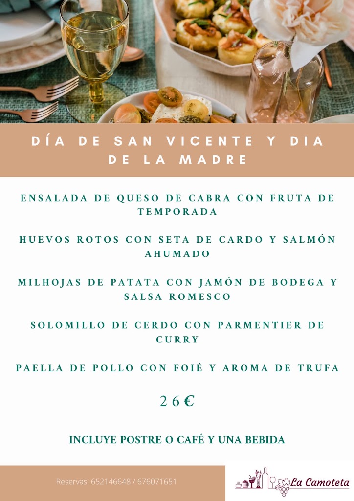 La Camoteta | Restaurante — Carta